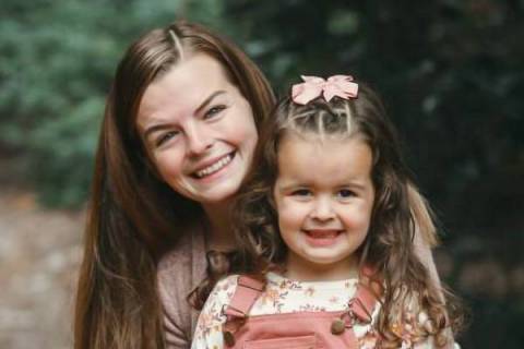 portrait of woman and daughter