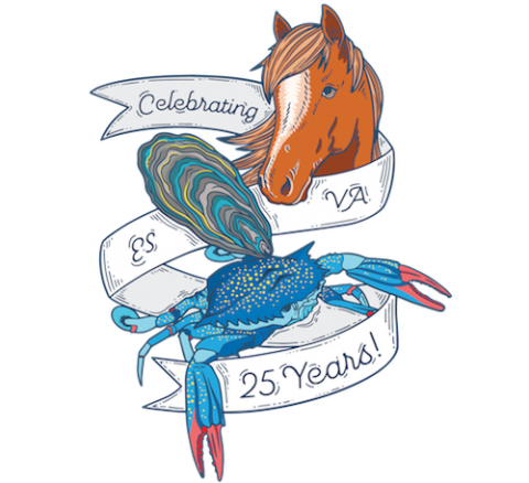 25th anniversary logo for Coastal Shore Vacations